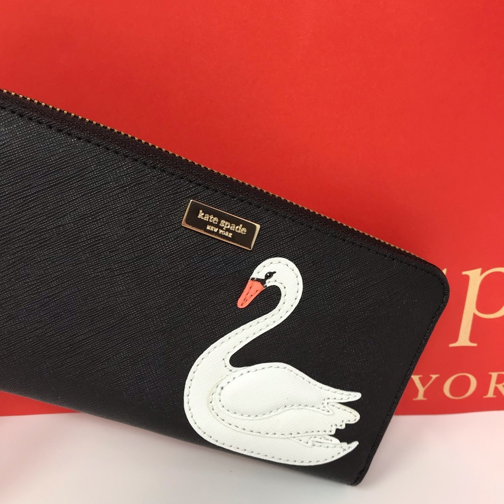 NWT kate spade New York swan around neda wallet - Picture 3 of 6